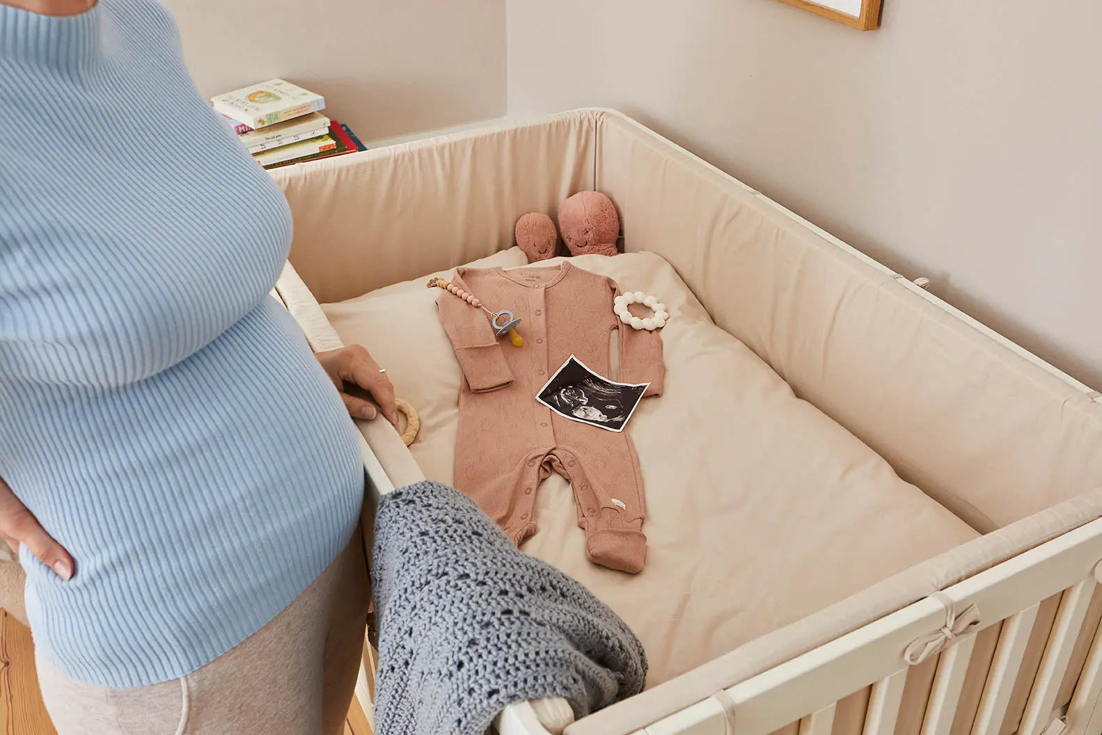 FLEXA Baby Bed Linen, 70x100 cm, Grey, view 5