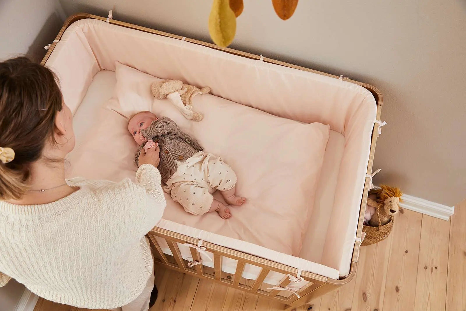 FLEXA Baby Bed Linen, 70x100 cm, Rose, view 2