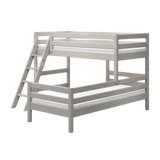 Bunk Bed 143 cm with Ladder and Safety Rail, 90x200 cm, Grey BUNKBED 200 flexa-com.myshopify.com