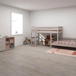 Bunk Bed 143 cm with Ladder and Safety Rail, 90x200 cm, Grey BUNKBED 200 flexa-com.myshopify.com