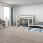 Bunk Bed 143 cm with Ladder and Safety Rail, 90x200 cm, White BUNKBED 200 flexa-com.myshopify.com