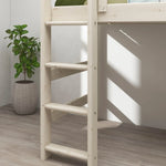 Bunk Bed 143 cm with Ladder and Safety Rail, 90x200 cm, White BUNKBED 200 flexa-com.myshopify.com