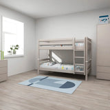 Bunk Bed 154 cm with Ladder and Safety Rail, 90x200 cm, Grey BUNKBED 200 flexa-com.myshopify.com