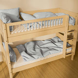 Bunk Bed 154 cm with Ladder and Safety Rail, 90x200 cm, Sand BUNKBED 90X200 flexa-com.myshopify.com