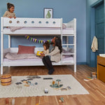 Bunk Bed 154 cm with Ladder and Safety Rail, 90x200 cm, White BUNKBED 200 flexa-com.myshopify.com