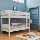 Bunk Bed 154 cm with Ladder and Safety Rail, 90x200 cm, White BUNKBED 200 flexa-com.myshopify.com