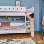 Bunk Bed 154 cm with Ladder and Safety Rail, 90x200 cm, White BUNKBED 200 flexa-com.myshopify.com