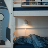 Bunk Bed 154 cm with Ladder and Safety Rail, 90x200 cm, White BUNKBED 200 flexa-com.myshopify.com