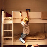 Bunk Bed 154 cm with Ladder and Safety Rail, 90x200 cm, White BUNKBED 90X200 flexa-com.myshopify.com