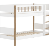 Bunk Bed 154 cm with Ladder and Safety Rail, 90x200 cm, White/Oak BUNKBED 90X200 flexa-com.myshopify.com