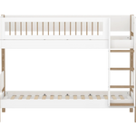 Bunk Bed 154 cm with Ladder and Safety Rail, 90x200 cm, White/Oak BUNKBED 90X200 flexa-com.myshopify.com