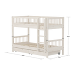 Bunk Bed 154 cm with Storage and Safety Rail, 90x200 cm, White BUNKBED 200 flexa-com.myshopify.com