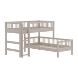 Bunk Bed with Ladder and Safety Rail, 90x200 cm, Grey BUNKBED 200 flexa-com.myshopify.com