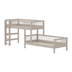 Bunk Bed with Ladder and Safety Rail, 90x200 cm, Grey BUNKBED 200 flexa-com.myshopify.com