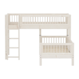 Bunk Bed with Ladder and Safety Rail, 90x200 cm, White BUNKBED 200 flexa-com.myshopify.com