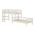 Bunk Bed with Ladder and Safety Rail, 90x200 cm, White BUNKBED 200 flexa-com.myshopify.com
