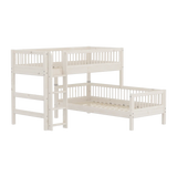 Bunk Bed with Ladder and Safety Rail, 90x200 cm, White BUNKBED 200 flexa-com.myshopify.com