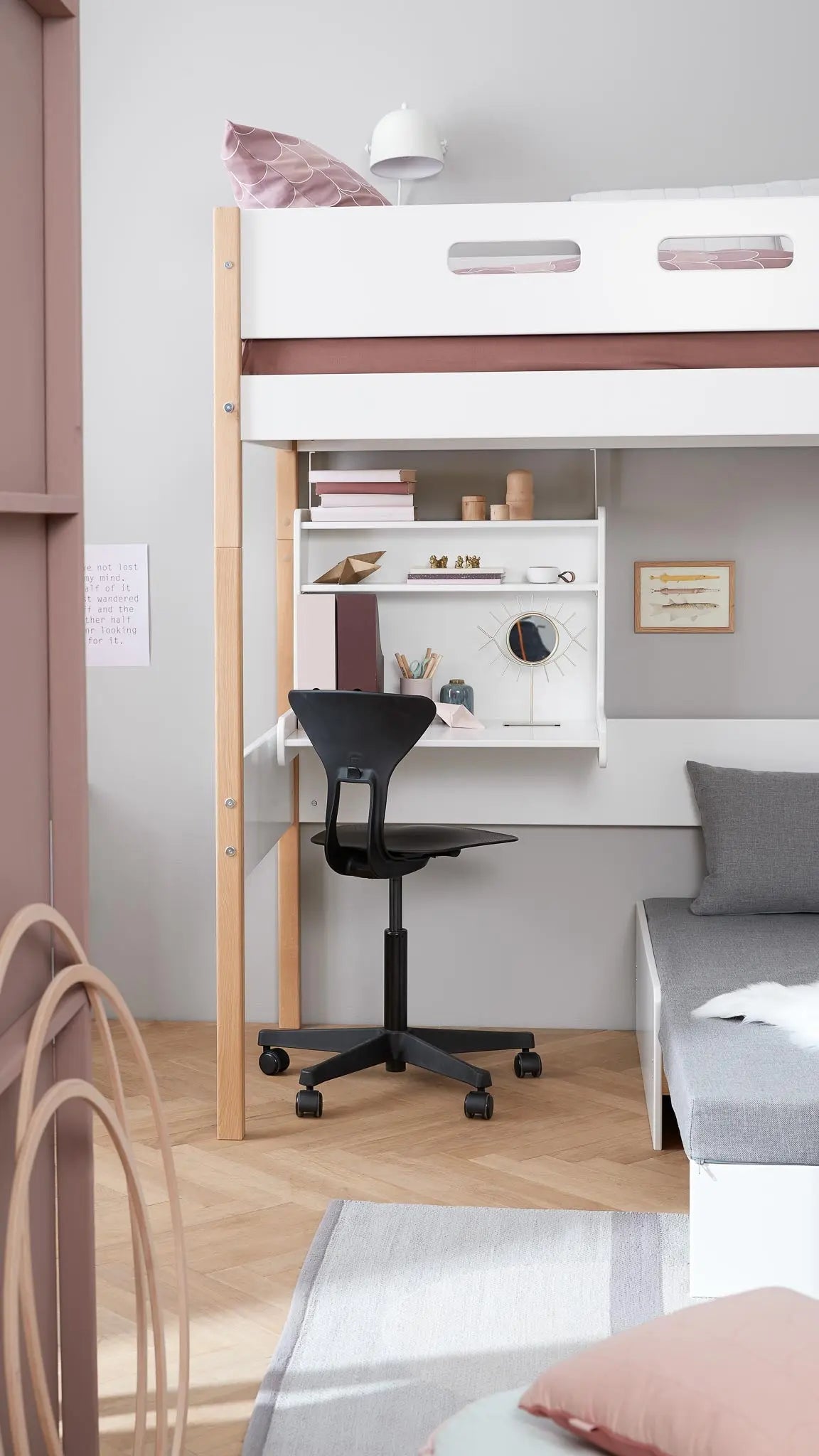 FLEXA Click-on Desk with Shelf, White, view 2