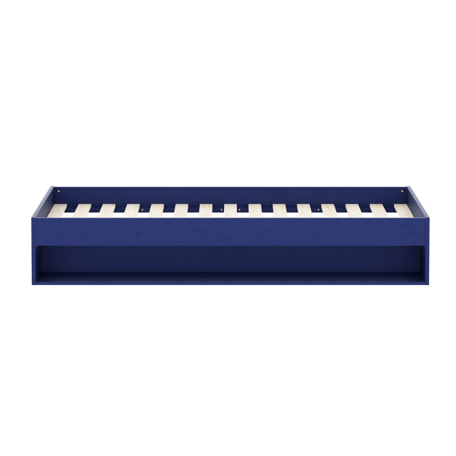Double Bed with Shelf, 120x200 cm, Blue/Pine  120X200 flexa-com.myshopify.com