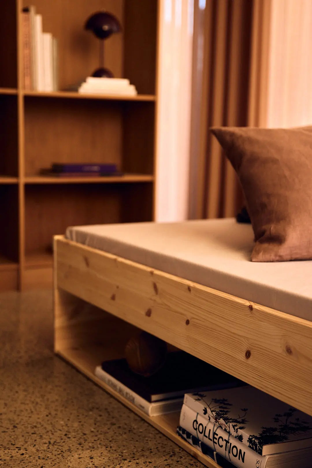 Double Bed with Shelf, 120x200 cm, Pine SINGLE_BED 120X200 flexa-com.myshopify.com