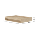 Double Bed with Shelf, 140x200 cm, Pine SINGLE_BED 200 flexa-com.myshopify.com