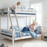 Family Bunk Bed 184 cm with Ladder and Safety Rail, 90/140x200 cm, White BUNKBED 200 flexa-com.myshopify.com