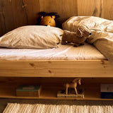 GROW Doppelbett mit Regal, 120x200 cm, Kiefernholz
