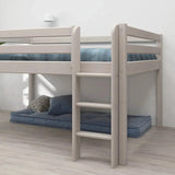High Bed 120 cm with Ladder and Safety Rail, 140x200 cm, Grey MID_HIGH-BED 200 flexa-com.myshopify.com