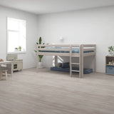 High Bed 120 cm with Ladder and Safety Rail, 140x200 cm, Grey MID_HIGH-BED 200 flexa-com.myshopify.com
