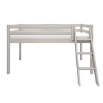High Bed 120 cm with Ladder and Safety Rail, 90x200 cm, Grey MID_HIGH-BED 200 flexa-com.myshopify.com