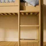 High Bed 120 cm with Ladder and Safety Rail, 90x200 cm, Sand MID_HIGH-BED 90X200 flexa-com.myshopify.com