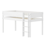 High Bed 120 cm with Ladder and Safety Rail, 90x200 cm, White FLEXA MID_HIGH-BED midslp-f-wht-mdf-200x90-str-ladder-grooves-f-wht   ACTIVE flexa-com.myshopify.com