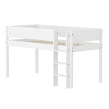 High Bed 120 cm with Ladder and Safety Rail, 90x200 cm, White FLEXA MID_HIGH-BED midslp-f-wht-mdf-200x90-str-ladder-grooves-f-wht   ACTIVE flexa-com.myshopify.com