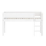 High Bed 120 cm with Ladder and Safety Rail, 90x200 cm, White FLEXA MID_HIGH-BED midslp-f-wht-mdf-200x90-str-ladder-grooves-f-wht   ACTIVE flexa-com.myshopify.com