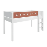 High Bed 120 cm with Ladder and Safety Rail, 90x200 cm, White MID_HIGH-BED 200 flexa-com.myshopify.com