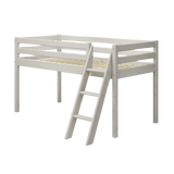 High Bed 120 cm with Ladder and Safety Rail, 90x200 cm, White MID_HIGH-BED 200 flexa-com.myshopify.com