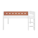 High Bed 120 cm with Ladder and Safety Rail, 90x200 cm, White MID_HIGH-BED 200 flexa-com.myshopify.com
