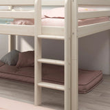 High Bed 120 cm with Safety Rail and Ladder, 140x200 cm, White MID_HIGH-BED 200 flexa-com.myshopify.com