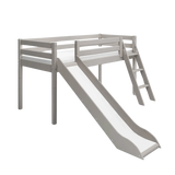 High Bed 120 cm with Slide and Ladder, 90x200 cm, Grey MID_HIGH-BED 200 flexa-com.myshopify.com