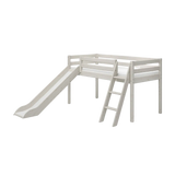 High Bed 120 cm with Slide and Ladder, 90x200 cm, White MID_HIGH-BED 200 flexa-com.myshopify.com