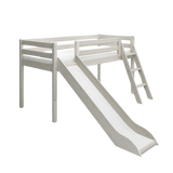 High Bed 120 cm with Slide and Ladder, 90x200 cm, White MID_HIGH-BED 200 flexa-com.myshopify.com