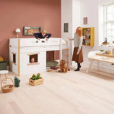 High Bed 120 cm with Treehouse, Ladder and Safety Rail, 90x200 cm, White/Oak MID_HIGH-BED 200 flexa-com.myshopify.com