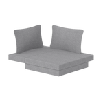 High Bed 184 cm with Desk, Sofa, Ladder and Safety Rail, 90x200 cm, White HIGHBED 200 flexa-com.myshopify.com
