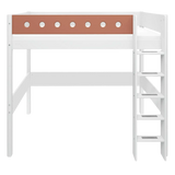 High Bed 184 cm with Ladder and Safety Rail, 90x200 cm, White FLEXA HIGHBED high-bed-w-straight-ladder-white-blush-1   200 flexa-com.myshopify.com