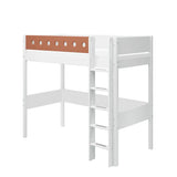 High Bed 184 cm with Ladder and Safety Rail, 90x200 cm, White HIGHBED 200 flexa-com.myshopify.com