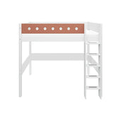 High Bed 184 cm with Ladder and Safety Rail, 90x200 cm, White HIGHBED 200 flexa-com.myshopify.com