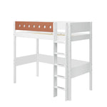 High Bed 184 cm with Ladder and Safety Rail, 90x200 cm, White HIGHBED 200 flexa-com.myshopify.com