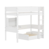 High Bed 184 cm with Sofa, Desk, Ladder and Safety Rail, 90x200 cm, White HIGHBED 90X200 flexa-com.myshopify.com
