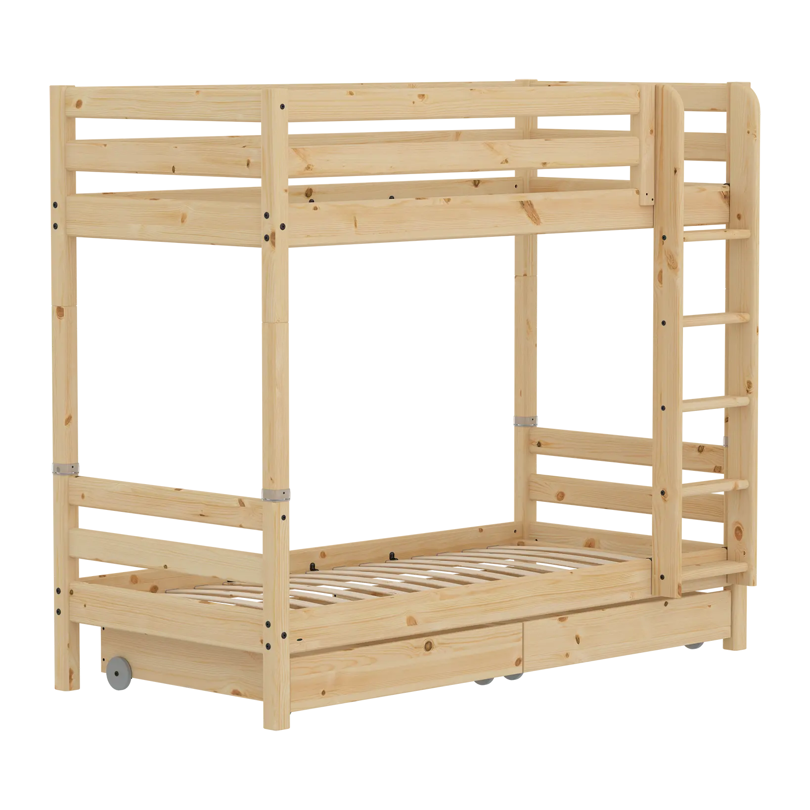 High Bunk Bed with Storage, 90x200 cm, Pine BUNKBED 200 flexa-com.myshopify.com