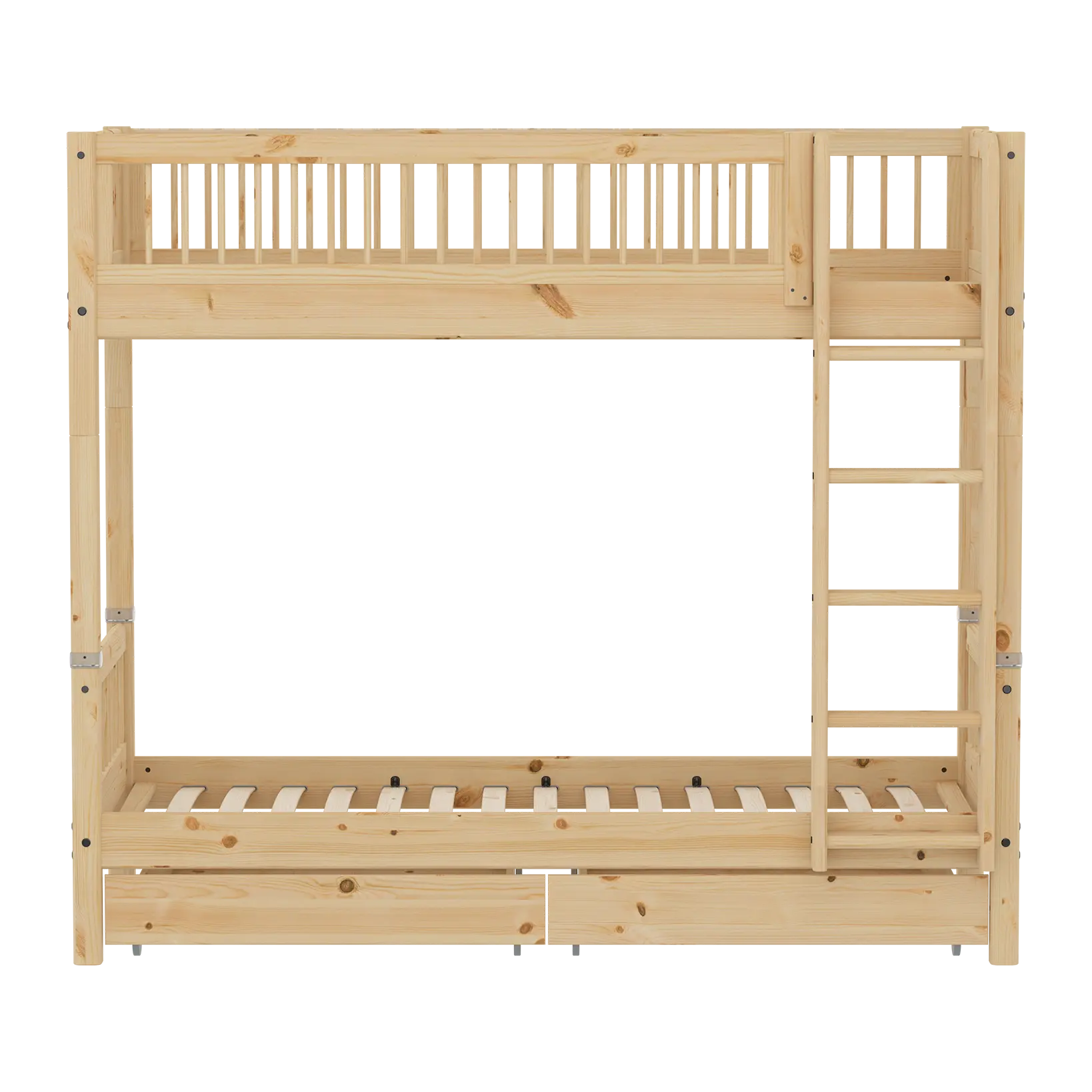 High Bunk Bed with Storage, 90x200 cm, Pine BUNKBED 200 flexa-com.myshopify.com